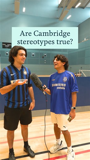 How true are the stereotypes about Cambridge? 🎓 Jeeves asks Cambridge postgrads playing in the University of Cambridge Sport 5-a-side football league to take their best shot (literally). ⚽️ Learn more about student life and studying at here with the Think Cambridge webinar series starting on the 4 February 2026. Book your place now with this link 🔗 https://www.undergraduate.study.cam.ac.uk/events/think-cambridge?utm_medium=social&utm_source=facebook #CambridgeUniversity #University #Cambridge 