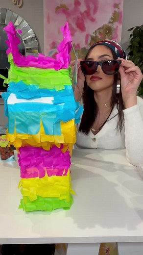 Unique Pinata Gift Set with Candy Bags and Rim Dips