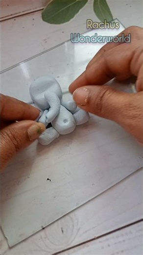 Diy Easy Elephant 🐘 with homemadeclay #diy #elephant #makingvideos #rachuswonderworld #polymerclay