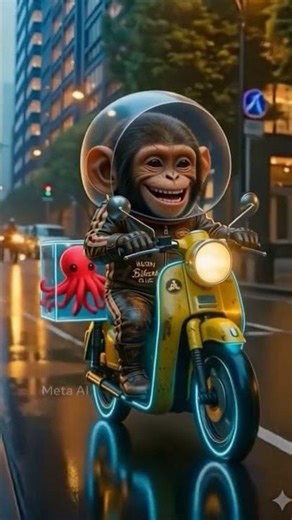 baba Monkey riding bike most viral |#cartoon #shortsfeed #trending #shorts #shortvideo #munkey