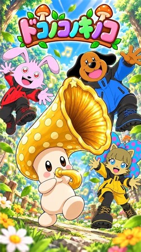 ドコノコノキノコ🎺【ベビーロックショート】おかあさんといっしょ・童謡#shorts