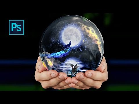 how to put image inside a bubble photoshop tutorial photo manipulation