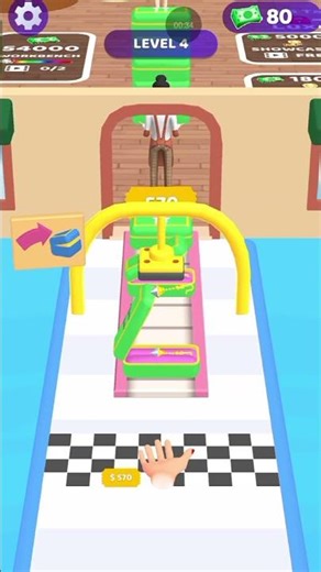 Gem Stack Gameplay ( Level = 4 ) Addictive Game 😘 #shorts #gaming