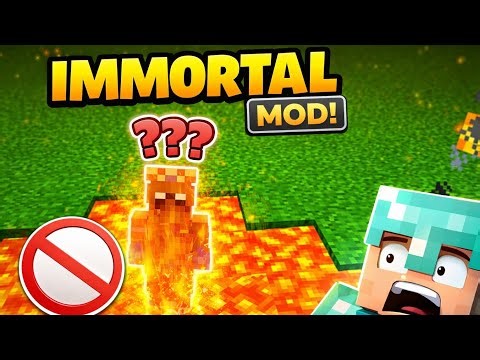 Minecraft But I Can’t Die (Immortal Mod) 😱