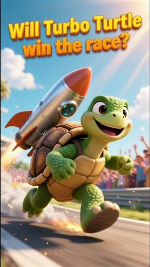 Turbo Turtle’s Rocket Race 🚀🐢 Fastest Turtle Ever! #Shorts #storytelling