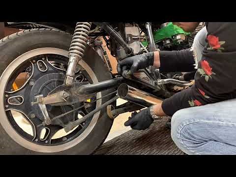 Honda CB750 1980 cafe racer project Part 1[exhaust installation]