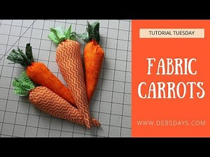 Learn How to Sew Homemade Fabric Carrots - DIY Spring Craft Project