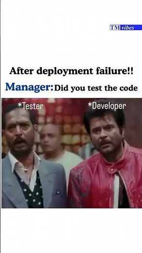 Tester and Developer on Production Failure #tmsquare #memes #funny #ytshorts