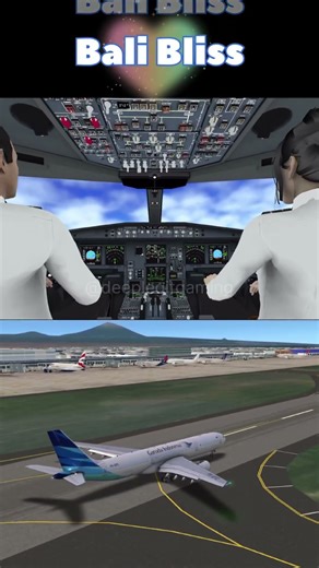 Leaving Bali 🌴| Pilot Skills Challenge In Real Flight simulator #india #aviation #gaming #shorts