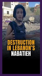 “This used to have a population of 80 thousand people, but now it’s just complete devastation and rubble” Hind Hassan, reporting for MEE from Nabatieh, southern Lebanon, shows the destruction and devastation in the city caused by Israeli strikes as emergency workers search the rubble for any survivors. | Middle East Eye