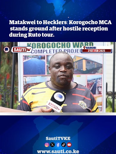 Matakwei Mobimba Addresses Heckling Incident During President Ruto's Visit