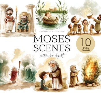 Moses Clipart, Biblical Scenes, Kids Bible Study, Bible Story, Old Testament