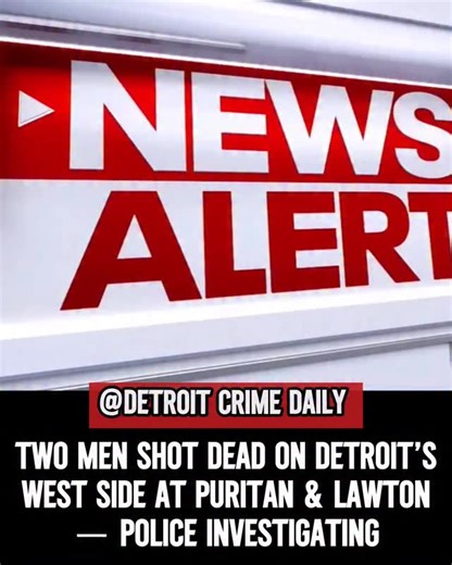 Two lives lost, thousands left shaken. Tonight on Detroit’s west side — at Puritan & Lawton — two men were found shot dead around 6 p.m., according to Detroit Police Department. Officers are asking anyone with info to step up. | Detroit crime daily