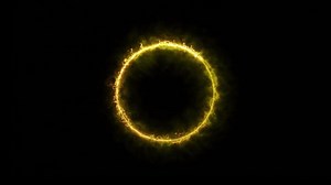 Download A yellow circle with a black background for free