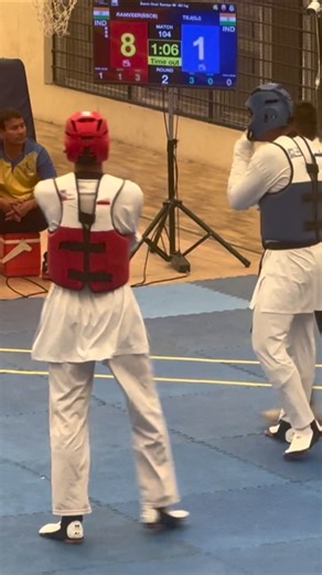 Taekwondo Back Turning Kick Slow Motion | Clean Score Highlight #shorts