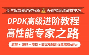 2023B站首推超详细DPDK高级进阶教程，8个技术维度学完暴涨20K+【网络协议栈/VPP/TCP/SPDK/OvS/SDN/千万并发/虚拟化】