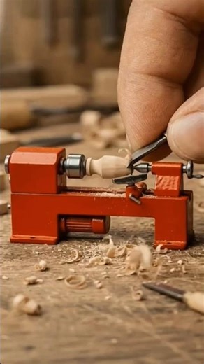 Amazing Mini Wood Lathe Crafting | Satisfying Tiny Wood Turning (AI Generated)