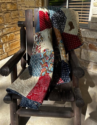 Western Cowboy Quilt With Applique - Etsy