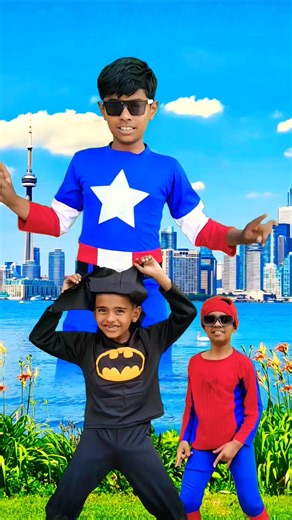 Captain America and Spider-Man dancing with Batman 😁 #shorts #spiderman #funny