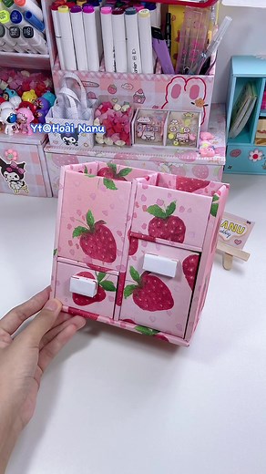 Cách làm tủ mini từ giấy bìa cứng | Hoài Nanu