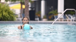 Teenage Girl Swimming Pool Playing Beach Stock Footage Video (100% Royalty-free) 1107768683 | Shutterstock