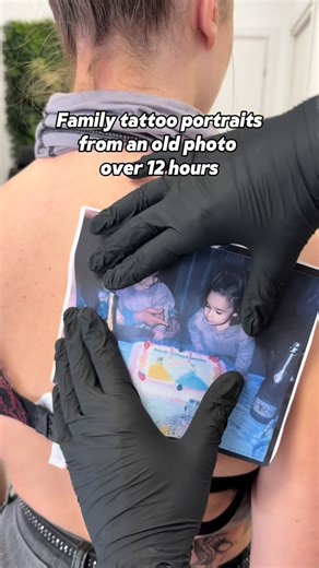 Gabriele Pellerone on Instagram: "Tattoo family portraits.Would you get a tattoo of an old souvenir photo? Find it and text to me. Done using : @aloetattoo @xtremetattooink @kwadron @inkjetstencils #tattoo #tattoos #tattooportait #tattoolovers #tattooartist #realistictattoo #tattooist #tattooart #tattooideas #colortattoo #realisticart"