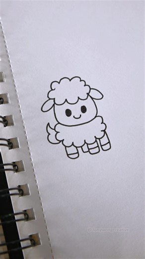 How to draw a SHEEP!! #art #drawing
