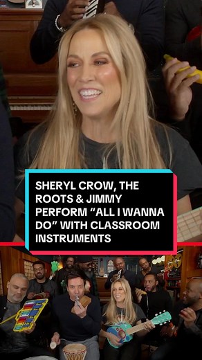 Sheryl Crow, @The Roots and Jimmy perform “All I Wanna Do” with Classroom Instruments! #FallonTonight #SherylCrow #TheRoots