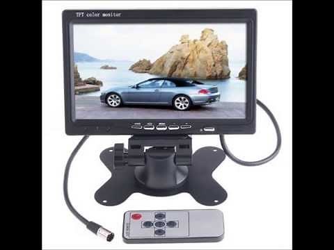 7 INCH TFT COLOR LCD CAR REAR VIEW CAMERA MONITOR SUPPORT ROTATING THE SCREEN AND 2 AV INPUTS