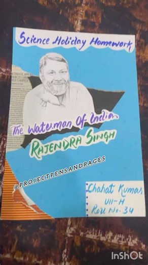 The Waterman of India - Rajender Singh - class 7th - Science Project