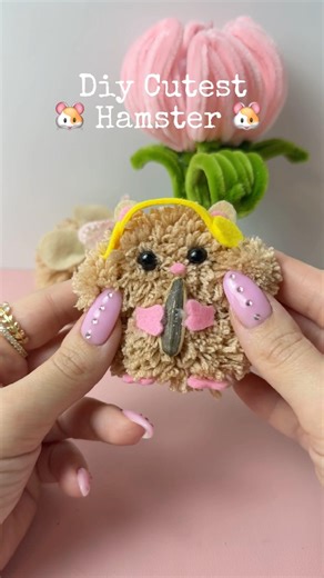 DIY Cutest FLUFFY Hamster 🐹 Perfect GIFT idea for EASTER #diy #viral