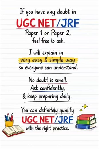 UGC NET / JRF Doubts? Ask Me | Easy Explanation 📚
