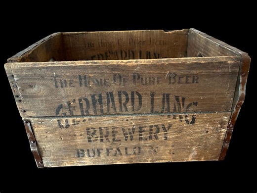 Antique Gerard Lang Brewery Beer Crate – Buffalo NY | Pre-prohibition Wooden Beer Box - Etsy