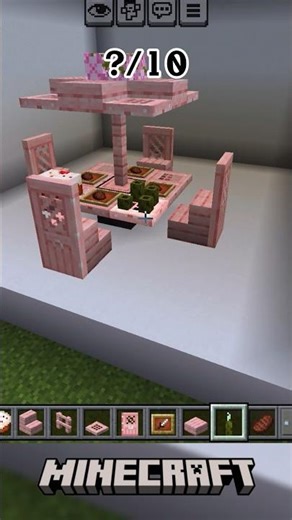 Minecraft Build Ideas / Cherry Dining Table #minecraft #minecraftbuild #minecraftasmr