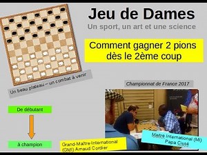 Checkers. How to win on the second move!