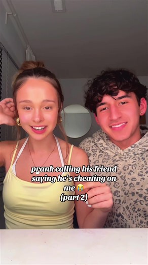 prank calling his friend and saying he’s cheating on me !! #prankcall #cheatingprank #funnycouple #funnyreaction