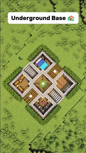 Easy Underground Base 🏡 | Minecraft Tutorial | 4K #shorts #minecraft