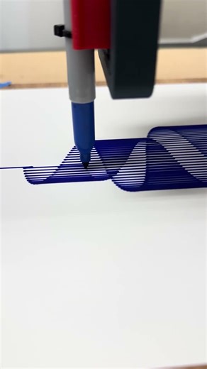 Throwback to my first plotter test on a cnc. Pretty satisfying #asmr sounds