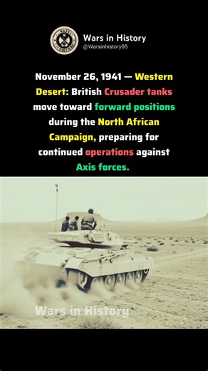 British Crusader Tanks Advance in the Western Desert | 1941 #ww2