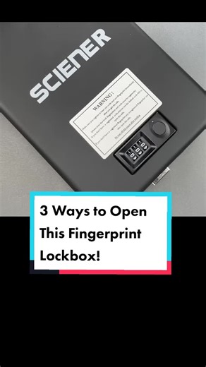 3 Ways To Open This Fingerprint Lockbox! (Sciener) #locks #picklocking #lockpick #fyp #lockpickinglawyer #viral #foryoupage #foryou #pickingalock #lockpicking #picklocks #combinationlock #fingerprintlock