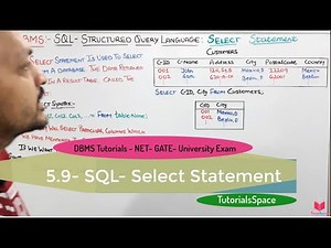 5.9- SQL Select Statement | select syntax in sql | select sql query | introduction to sql course