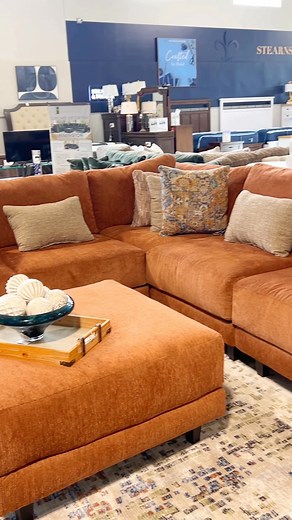 5.2K views · 15 reactions | Meet the Breckenridge Sectional — the coziest way to bring fall vibes into your home! With its rich pine green and warm rust color options, this sectional delivers instant autumn charm. Come try it out in-store! #autumnvibes #fallvibes #furniture #livingroom #sectional #sofa #couch #greensofa #blackfridaydeals | Home Furniture Plus Bedding | Facebook