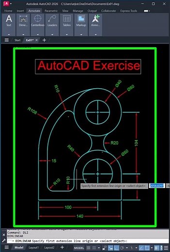 AutoCAD Advanced 2D Sketch – Are You Up for the Challenge? 💡✏️