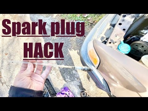 SPARK PLUG HACK! removal of spark plugs without magnet or tools! DIY