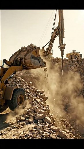Raw Power: Heavy Equipment Dominates the Quarry! 🏗️