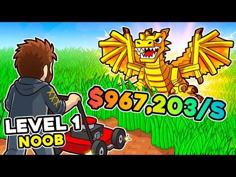 Starting as a NOOB with OP MYTHICAL in Cut Grass For Brainrots in Roblox