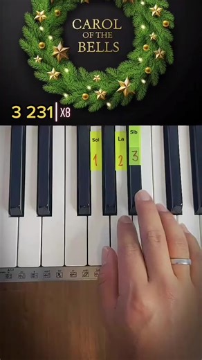 Carol Of The Bells! #piano #pianomusic #carolofthebells #christmas #christmassongs #pianotutorial #pianoteacher #pianolessons | Quick Notes