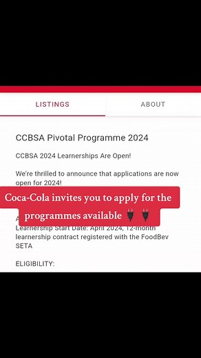 Coca-Cola Job Opportunities in South Africa 2024