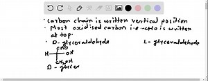 Draw the Fischer projection for D-glyceraldehyde and L-glyceraldehyde. | Numerade