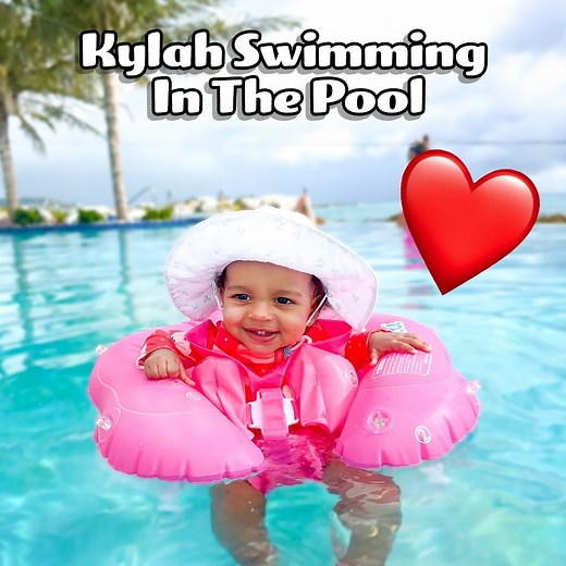 76K views · 3.6K reactions | Baby Kylah Loved Swimming In The Pool 殺殺 | Tricia & Kam | Facebook